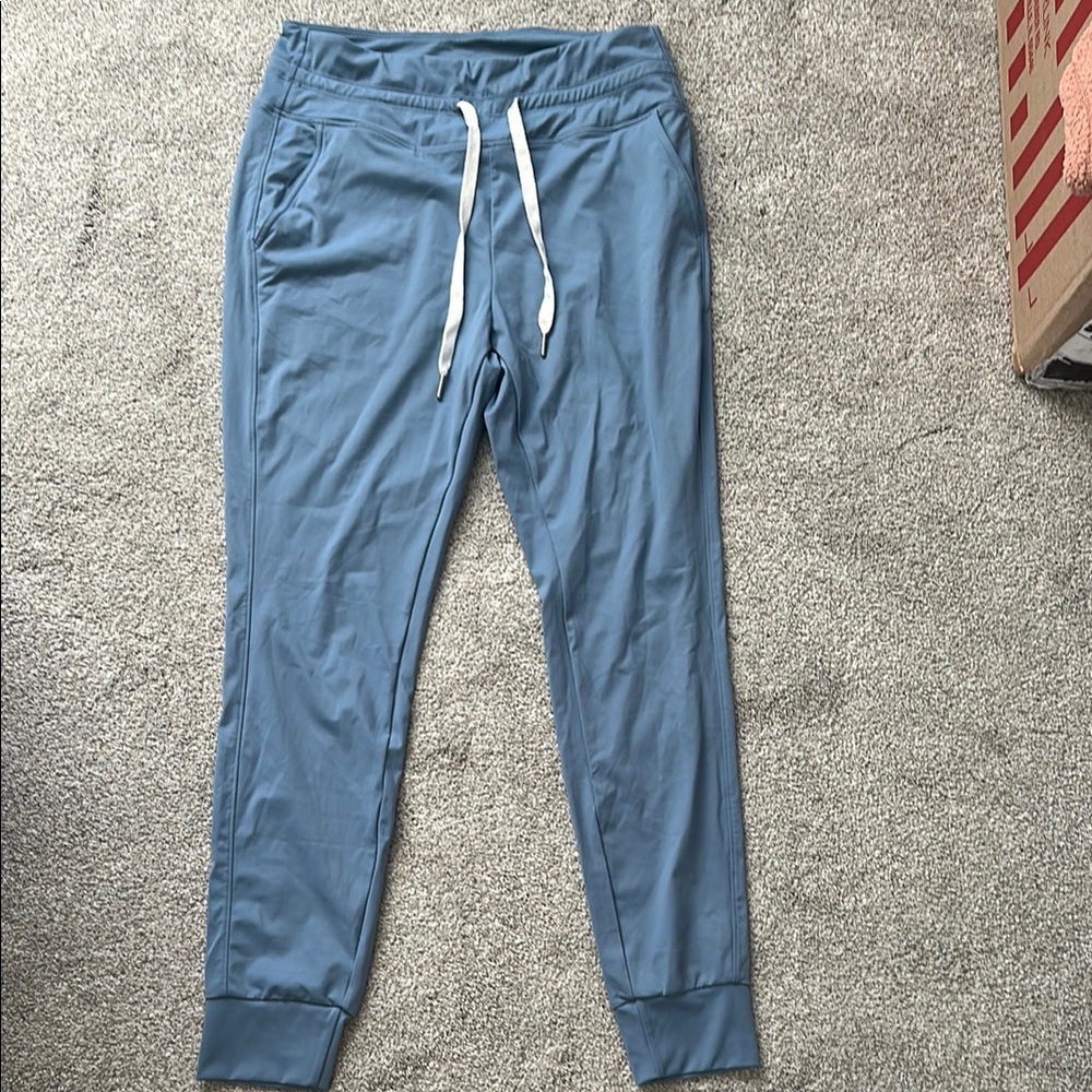HALARA Blue Track Pants with Elastic Waistband and Ribbed Cuffs NWOT